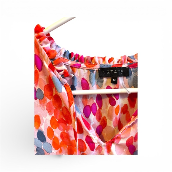 1. State Colorful Ruffled Blouse - Picture 3 of 5